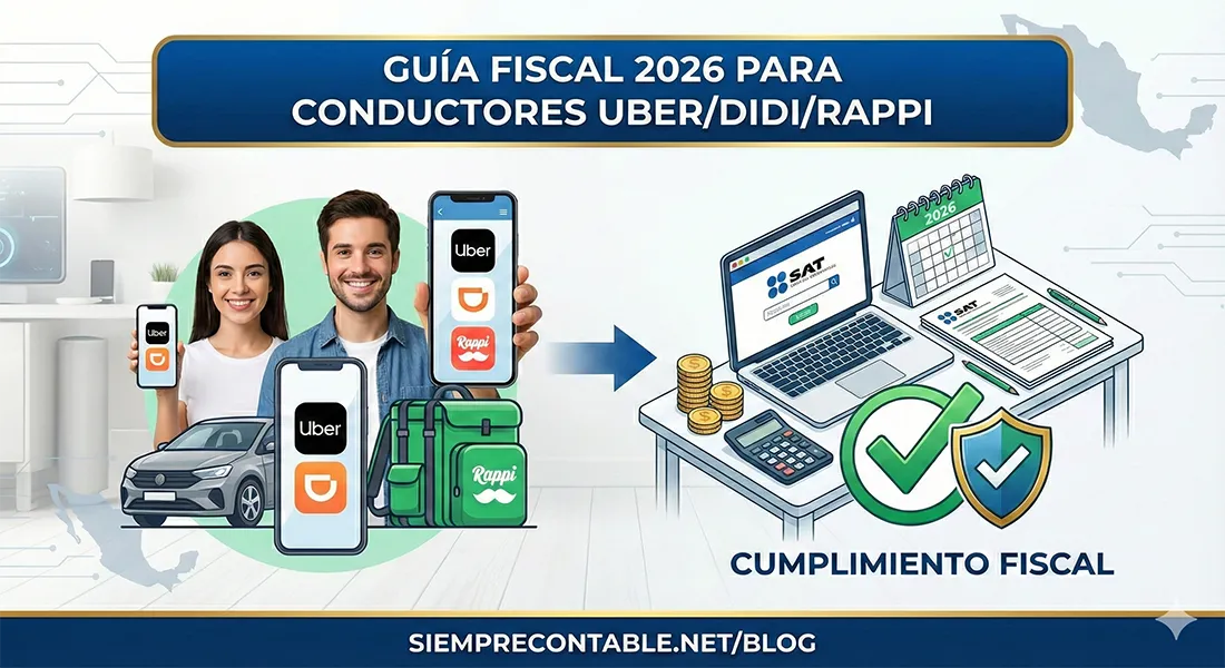 Soy conductor de Uber/Didi/Rappi: Guía definitiva para no deberle al SAT en 2026